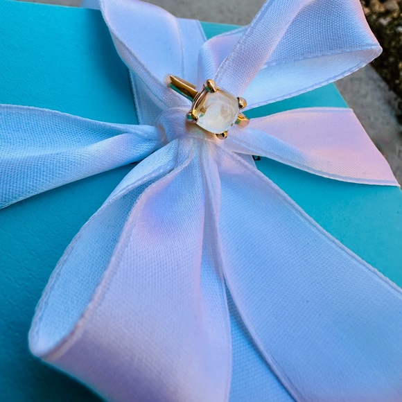 EXT RARE Tiffany & Co. 18k Lemon Quartz Paloma Picasso Sugar Stacks Ring, Sz 5 - Picture 4 of 9